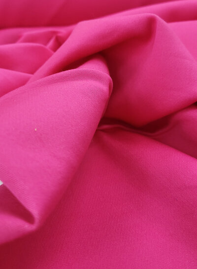 Denim heel rekbaar - Helder Fuchsia- ook ideaal voor joggingbroeken