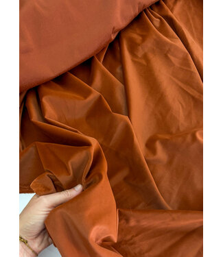 rust velvet - supple and soft decorative fabric