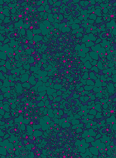 Windham Fabrics periwinkle - katoen - botanica