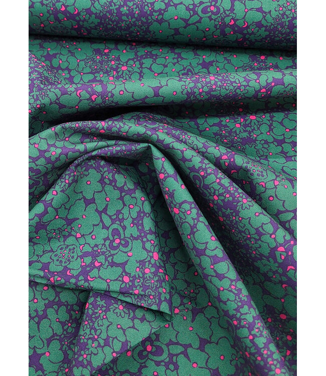 Windham Fabrics periwinkle - katoen - botanica