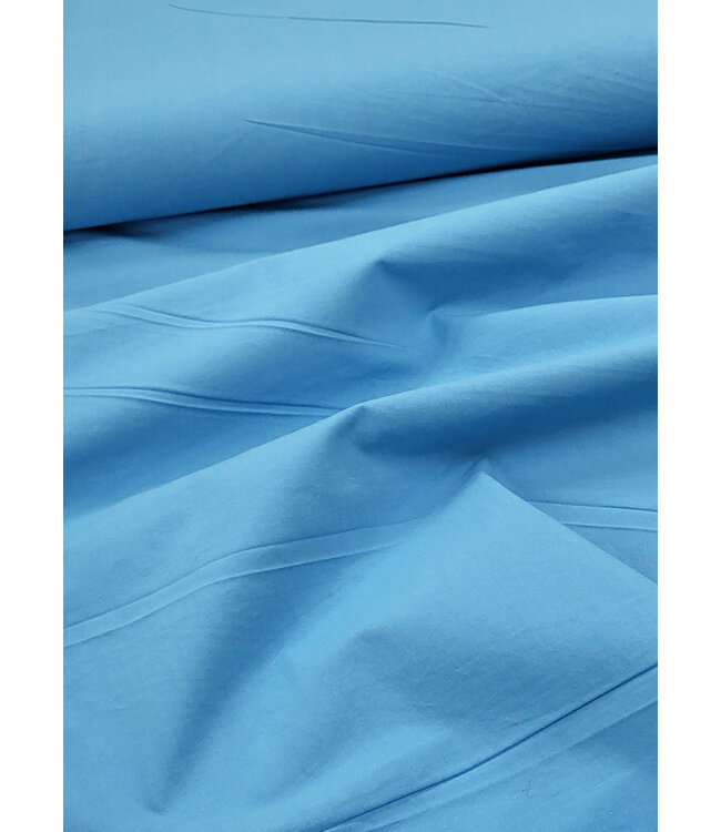 turquoise stonewashed poplin katoen