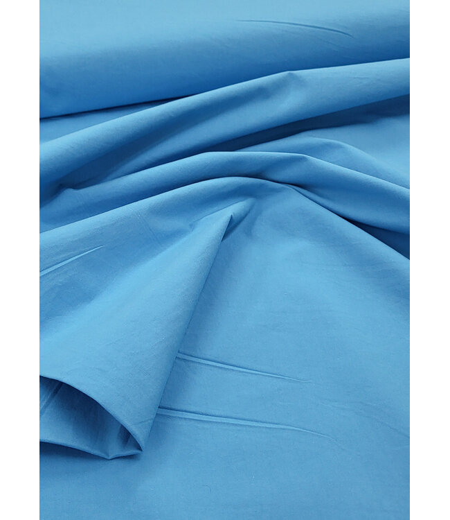 turquoise stonewashed poplin katoen