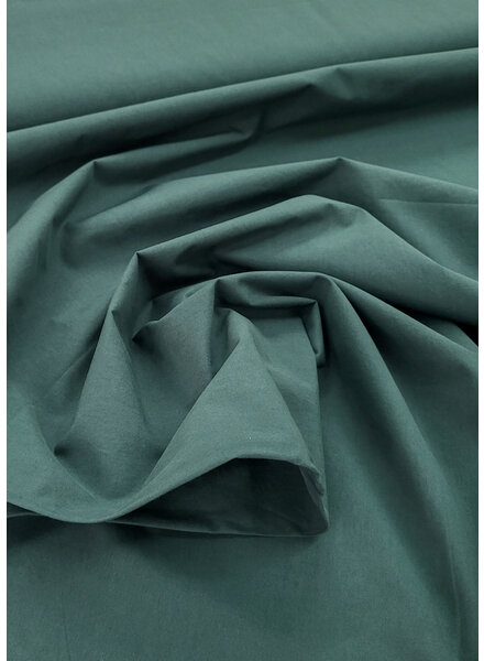 petrol green - stonewashed poplin cotton