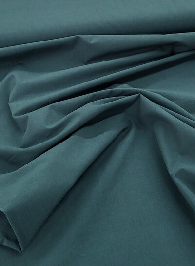 petrol green - stonewashed poplin cotton