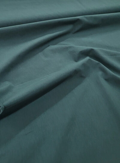 petrol green - stonewashed poplin cotton