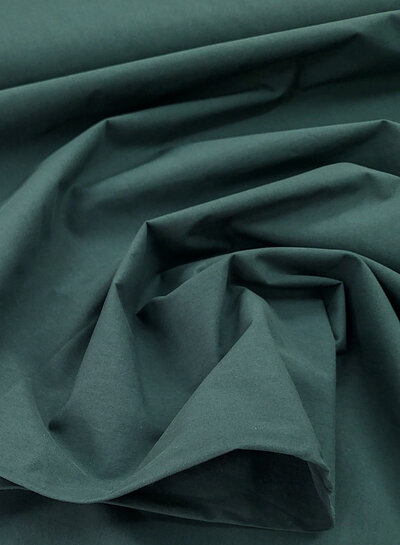 petrol green - stonewashed poplin cotton