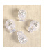 4 ronde koordstoppers - transparant