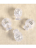 4 round cord stoppers - transparent