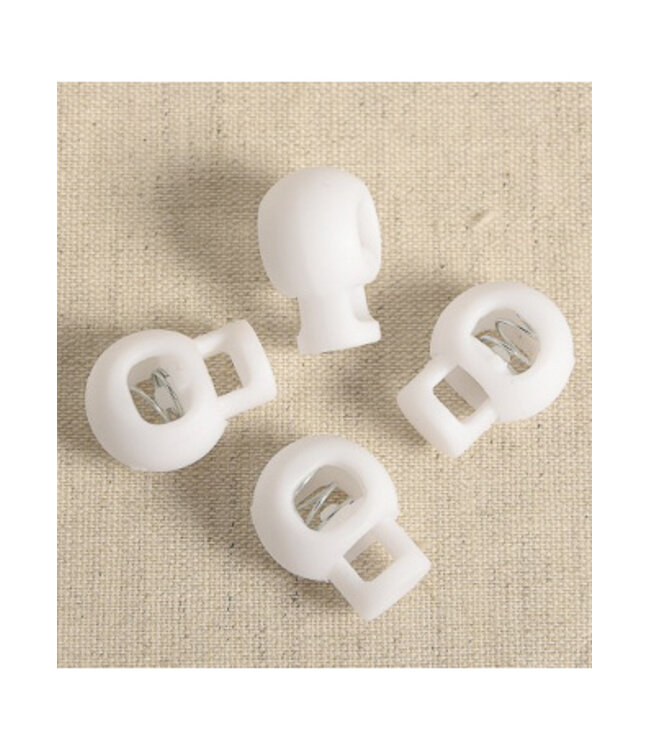 4 ronde koordstoppers - wit