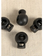 4 ronde koordstoppers - zwart