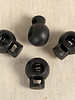 4 ronde koordstoppers - zwart