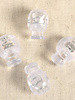 4 round cord stoppers - transparent