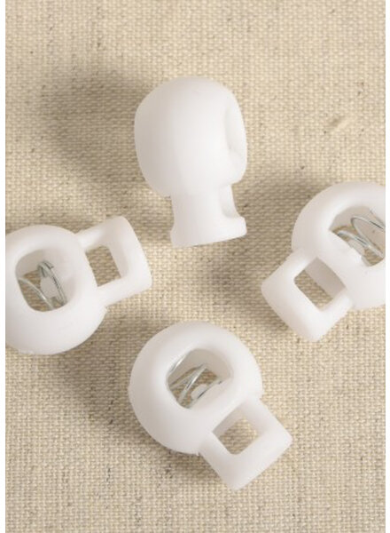 4 ronde koordstoppers - wit