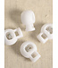 4 ronde koordstoppers - wit