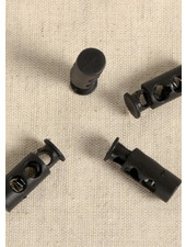 4 elongated cord stoppers - black