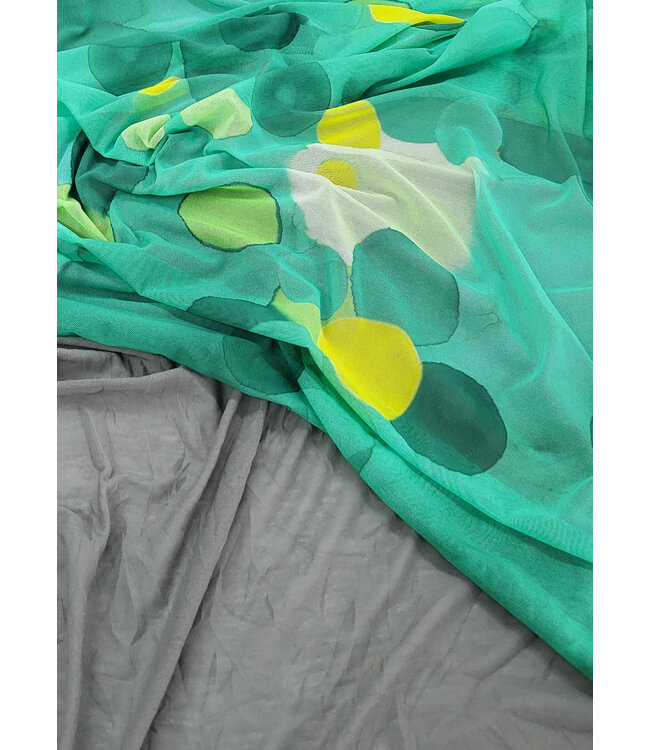 deadstock licht khaki viscose tricot - perfect te combineren met onze khaki circles mirage mesh