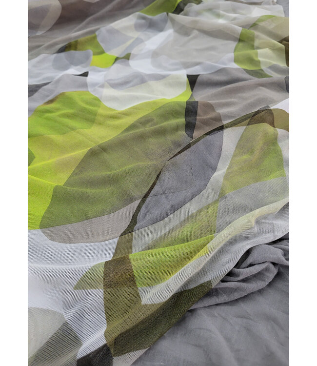deadstock licht khaki viscose tricot - perfect te combineren met onze khaki circles mirage mesh