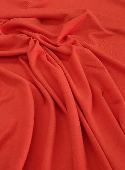 deadstock soft red - fine viscose jersey - perfect to combine with our mesh