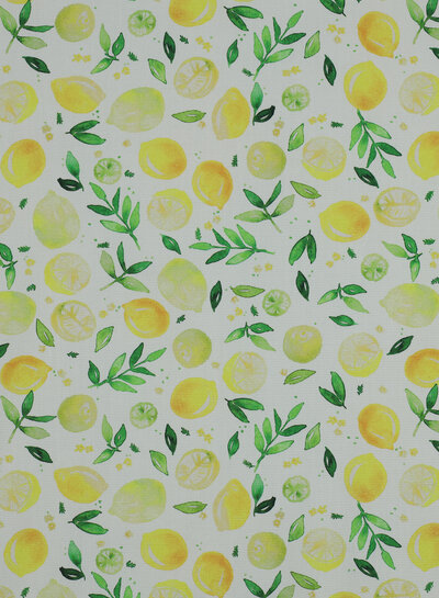 summery lemons - poplin cotton