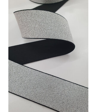 Waist elastic silver 40mm