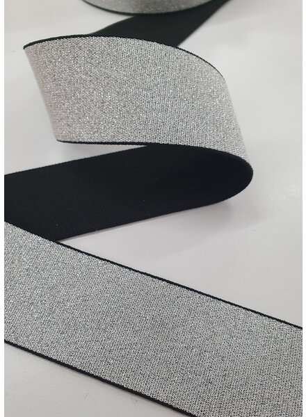 Waist elastic silver 40mm