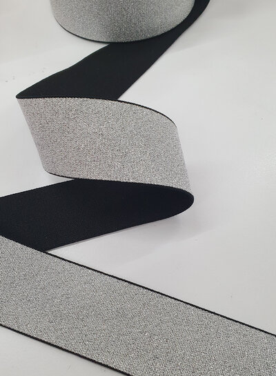 Waist elastic silver 40mm
