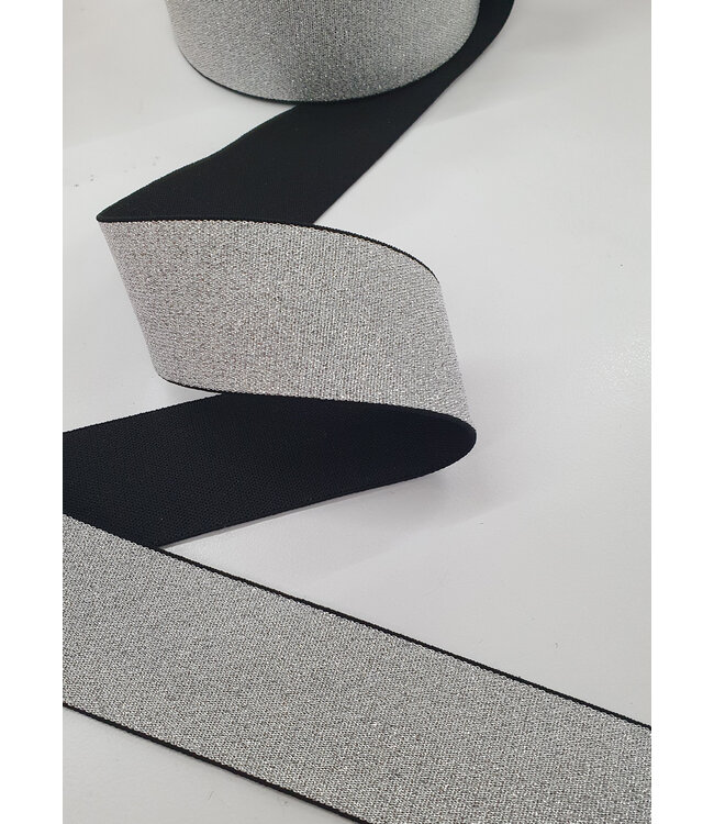 Taille elastiek zilver 40mm