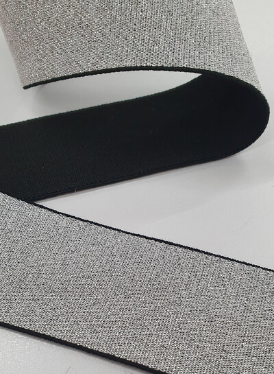Taille elastiek zilver 40mm