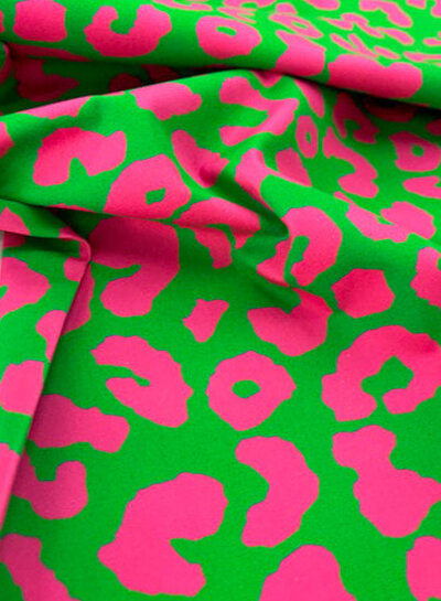 Madeline leopard green/pink Moos - canvas