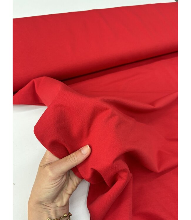 effen french terry - rood OEKO TEX