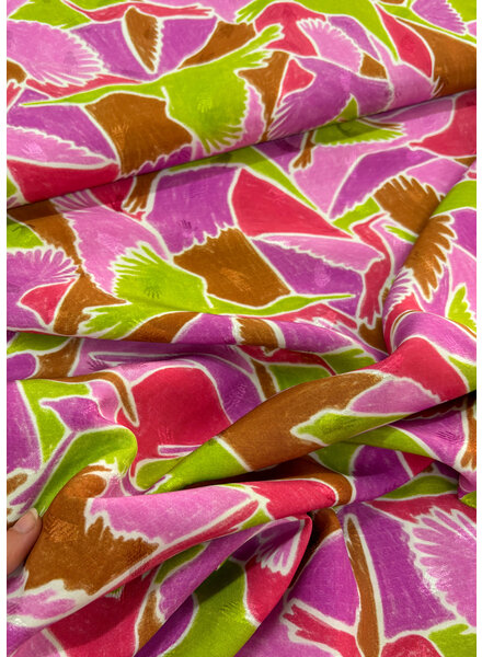 multicolor birds - viscose