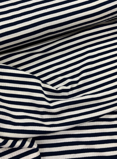 navy stripes - ribbed jersey