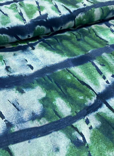 blue abstract print - viscose