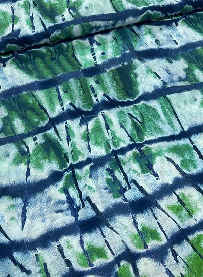 blue abstract print - viscose