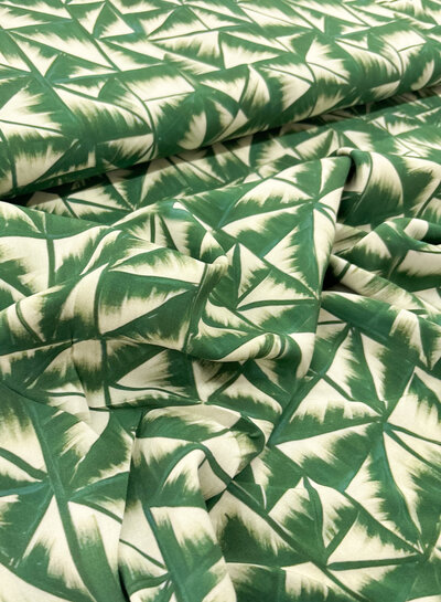 green geometric - viscose