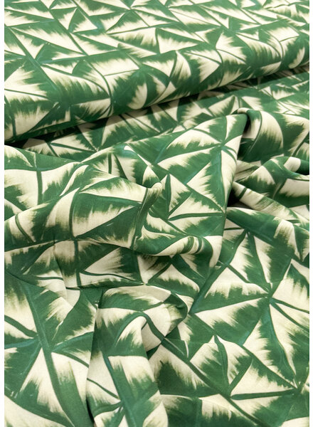 green geometric - viscose