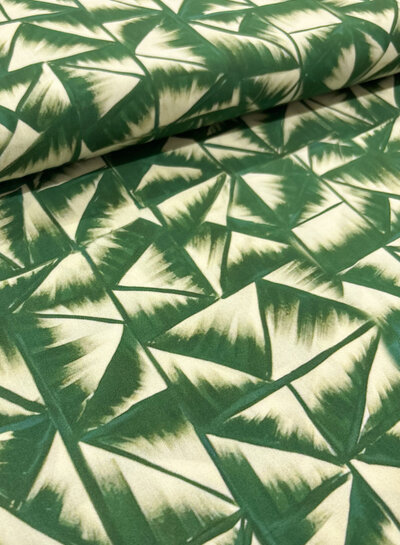 green geometric - viscose