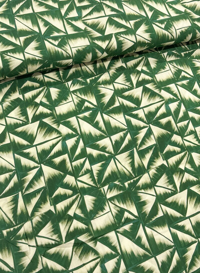 green geometric - viscose