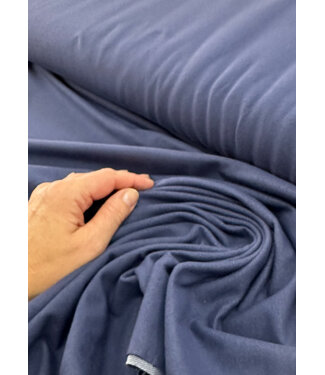 donker jeansblauw - vormvaste, stevige tricot met denim look