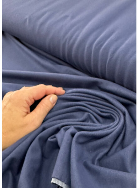 donker jeansblauw - vormvaste, stevige tricot met denim look