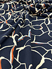 navy flowers - viscose light stretch