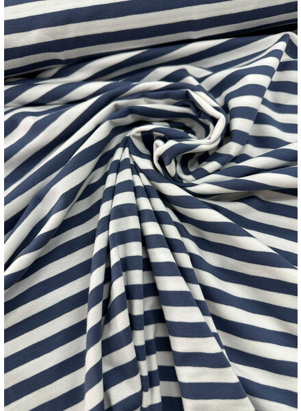 Madeline denim blue - white striped - jersey