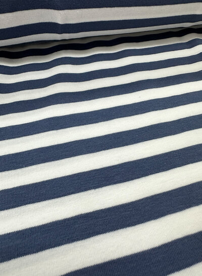 Madeline denim blue - white striped - jersey