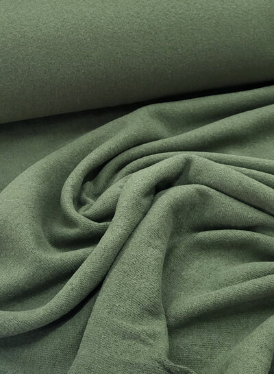 Swafing khaki - soft, dimensionally stable knitted fabric EXTRA WIDE