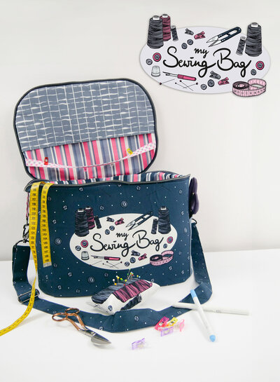 Swafing My sewing Bag - marineblauw - paneel