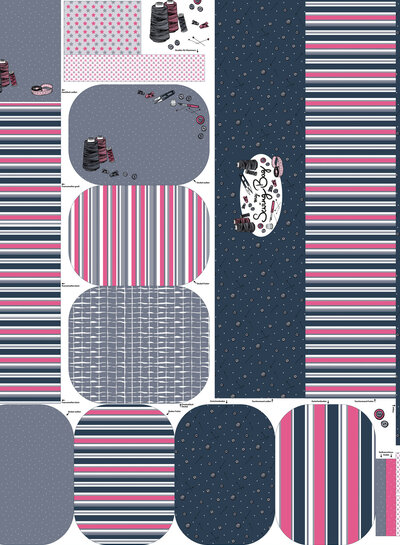 Swafing My sewing Bag - marineblauw - paneel