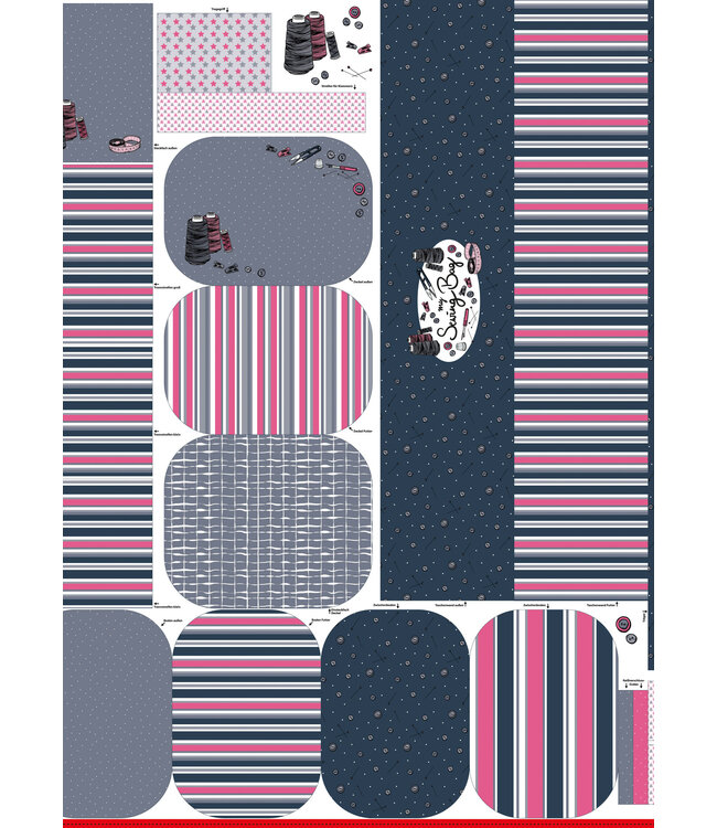 Swafing My sewing Bag - marineblauw - paneel