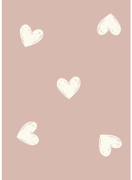 Madeline pink hearts - pul - waterproof