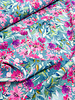 petrol pink flowers - viscose