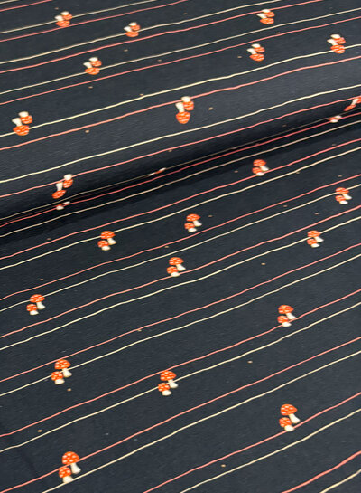 Swafing paddenstoelen navy - tricot